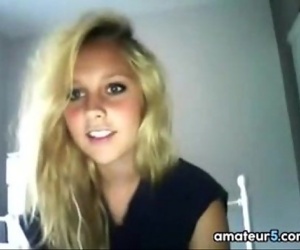 Blonde Teen Does A..